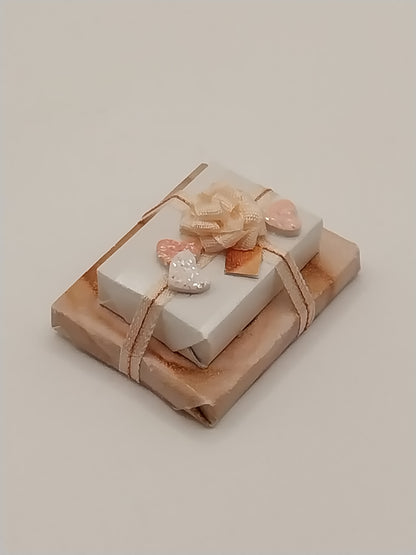 Double Present With Silk Rose, Handmade