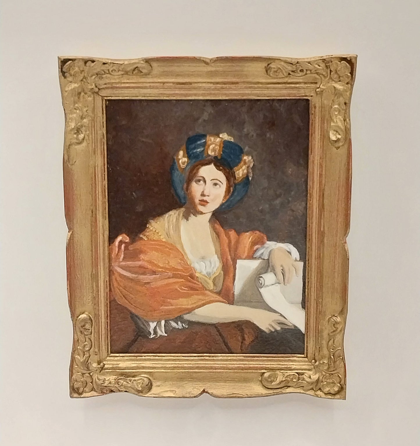 Framed Oil Painting, Sibyl Of Cumaean Domenic