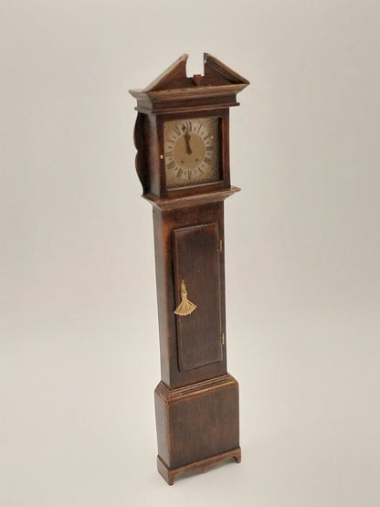 Broken Pediment Country Longcase Clock, Signed