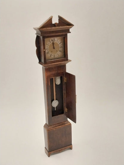 Broken Pediment Country Longcase Clock, Signed