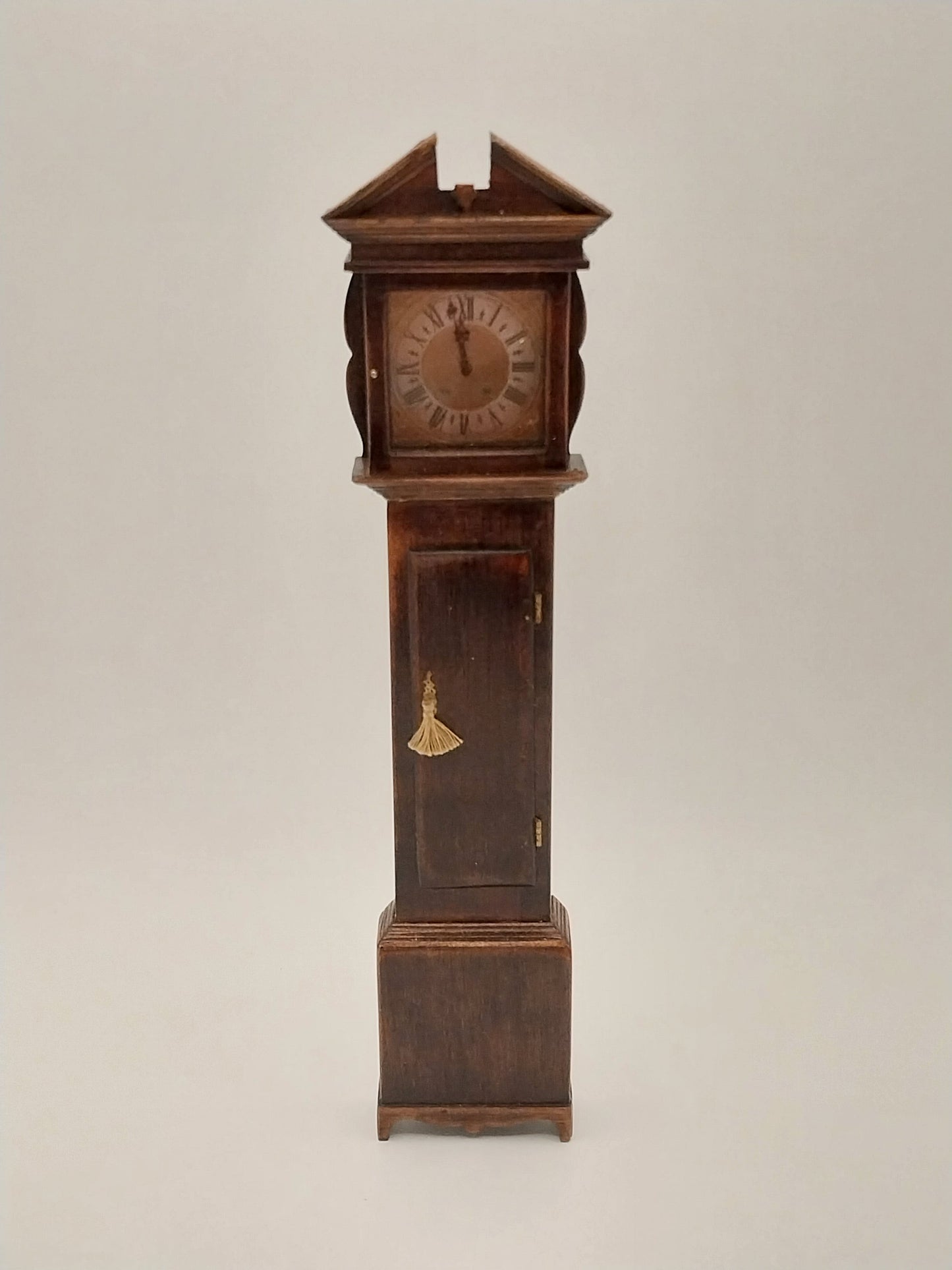 Broken Pediment Country Longcase Clock, Signed