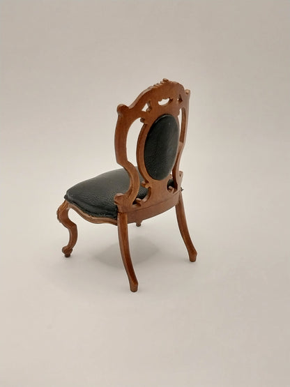 Italian Renaissance Ornate Desk & Chair, Walnut