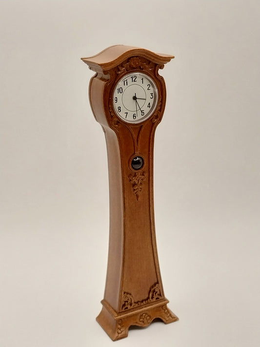 Art Nouveau Longcase Working Clock, Walnut