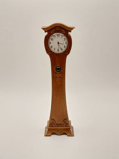 Art Nouveau Longcase Working Clock, Walnut
