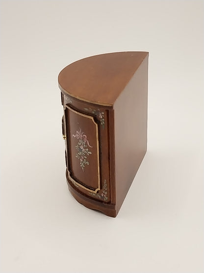 Semi Circular Credenza, Walnut, Handpainted