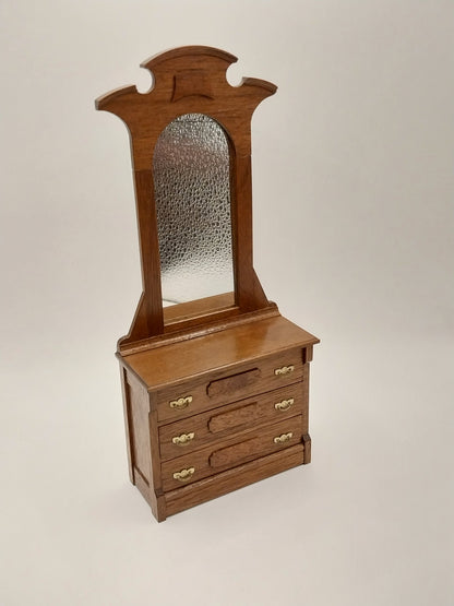 Victorian Mirrored Dresser, Walnut, Signed