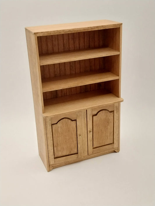 Bead & Board Bookcase or Cupboard, Signed