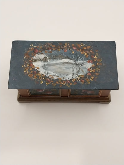 Dower Chest, Handpainted, Signed