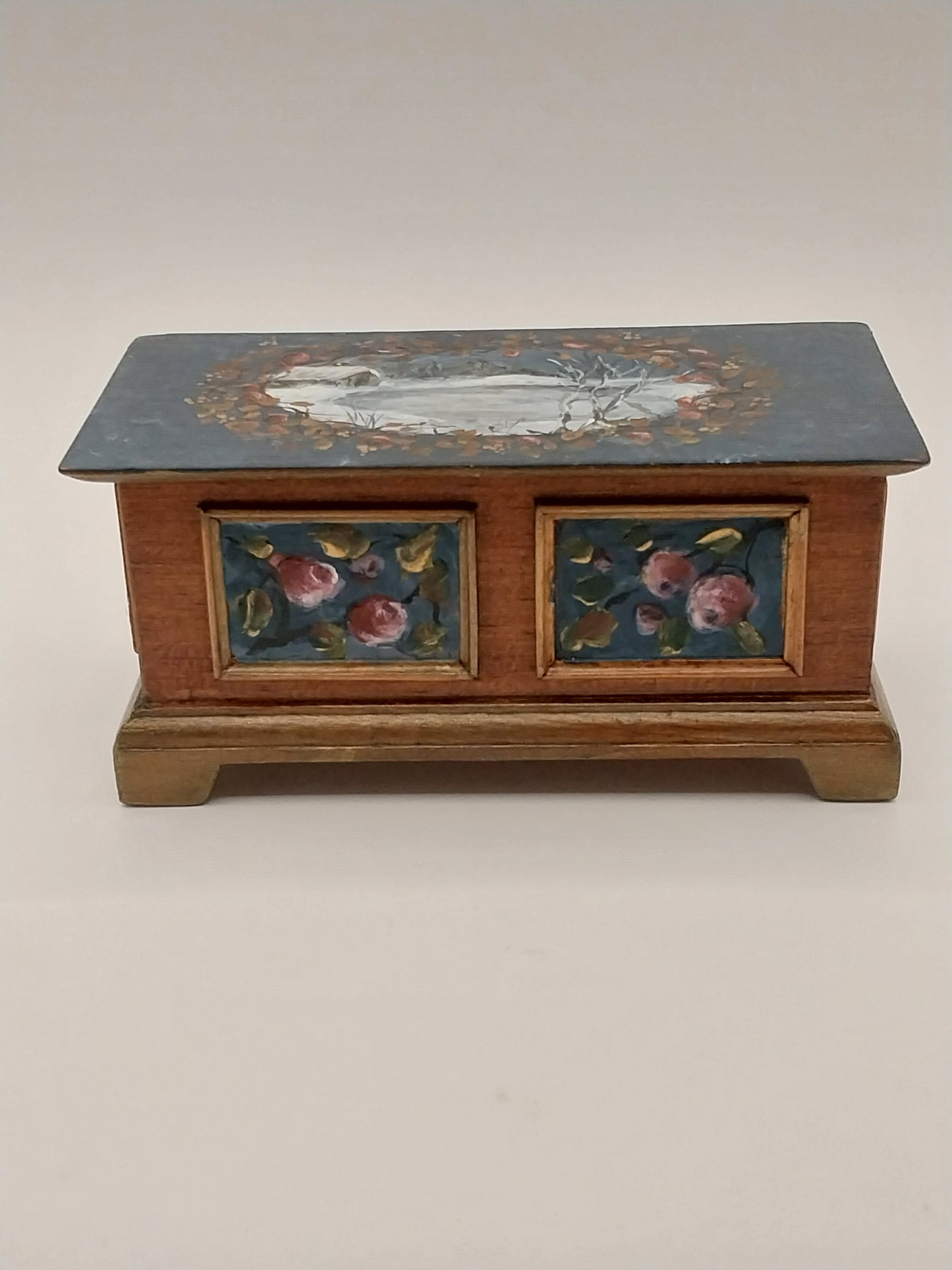 Dower Chest, Handpainted, Signed