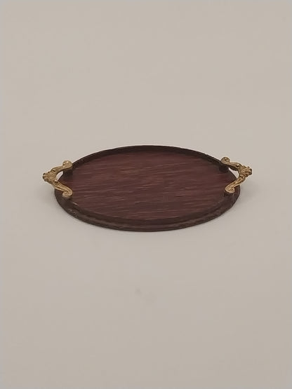 Oval Rosewood Tray With Handles