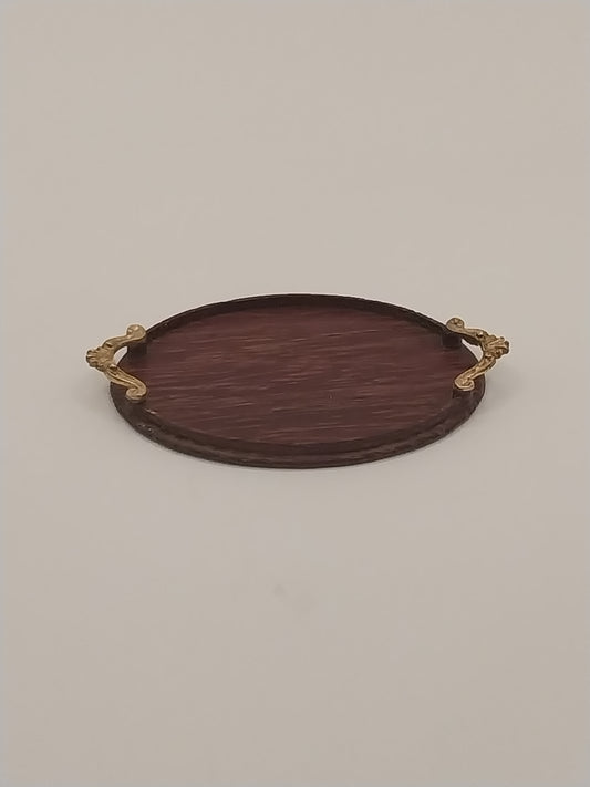 Oval Rosewood Tray With Handles