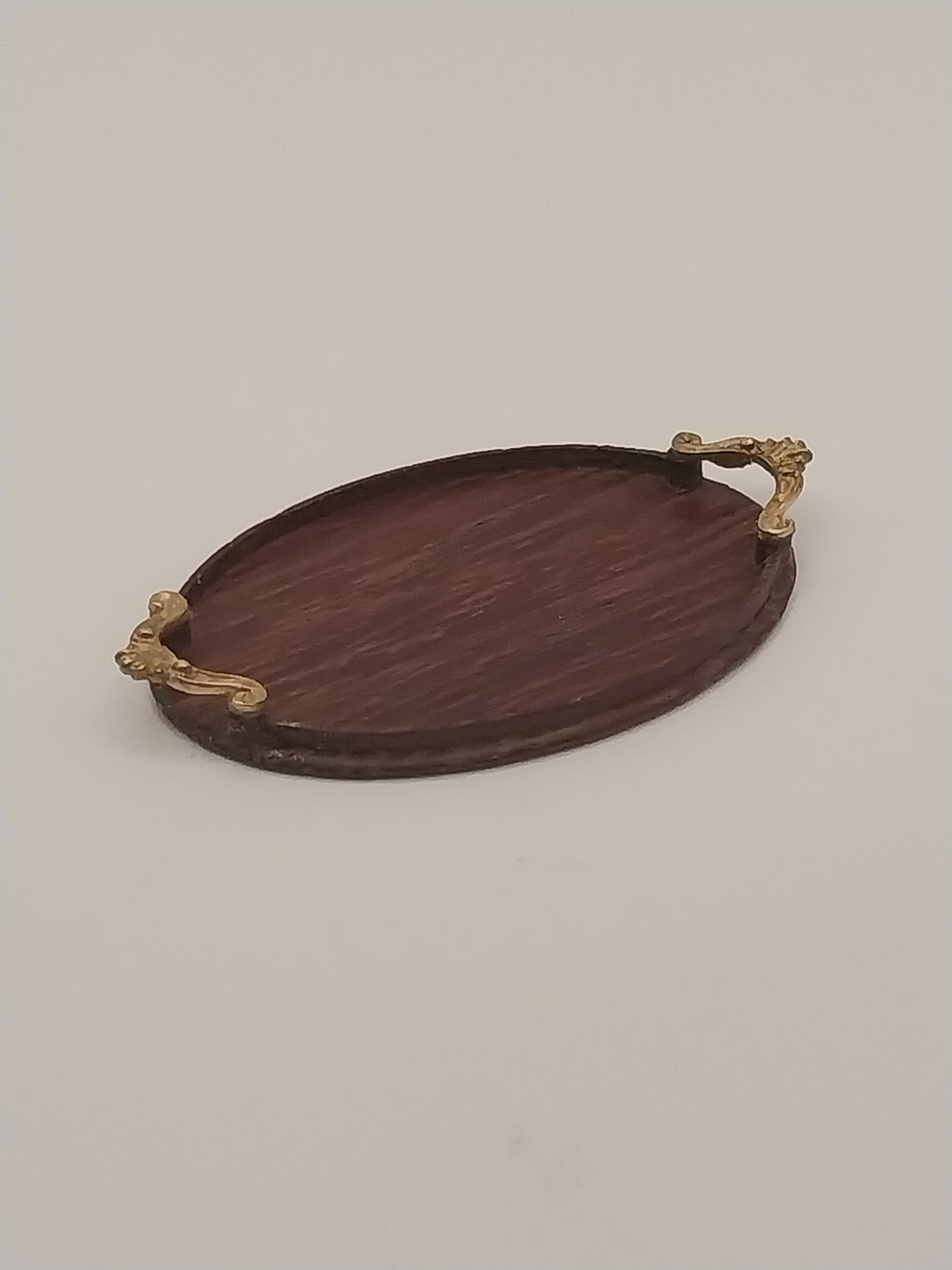Oval Rosewood Tray With Handles