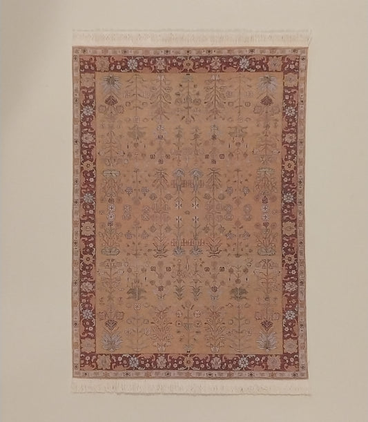 Rug, Oriental Style, Burgundy & Tan