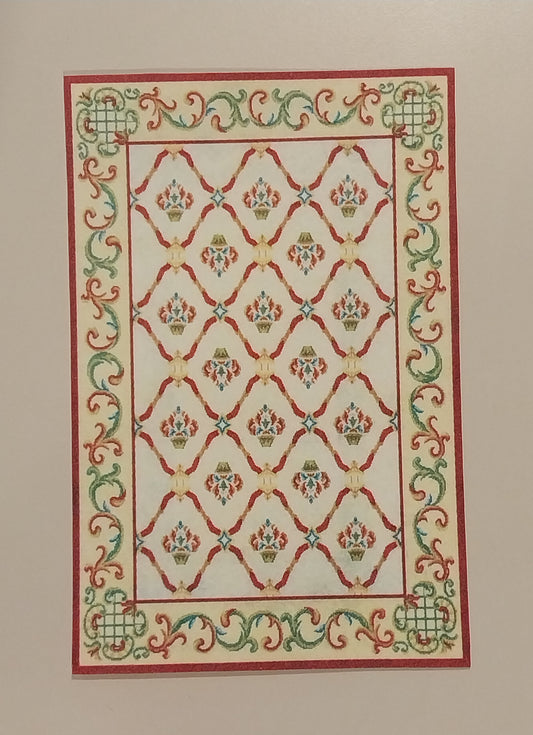 Rug #457, Oriental Style, Yellow, Red, & Green