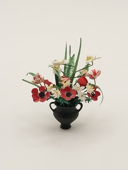 Flower Arrangement, Iris, Parrot Tulip, & Anemone