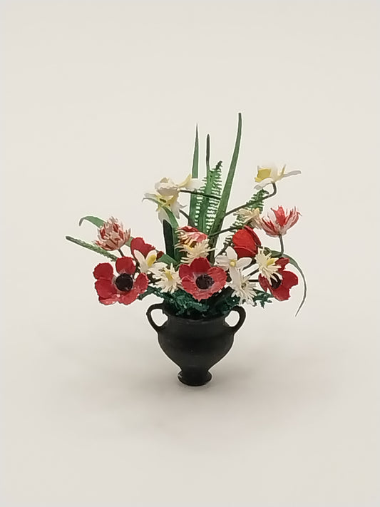 Flower Arrangement, Iris, Parrot Tulip, & Anemone