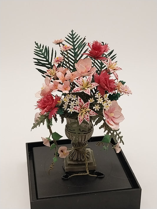 Flower Arrangement In Urn, Lily, Magnolia, & Dogwood