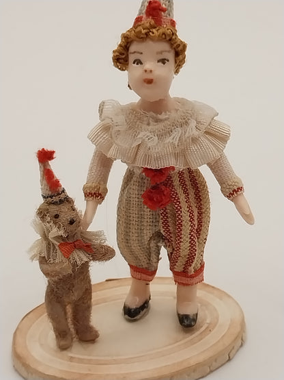 Clown Doll With Tiny Clown Bear