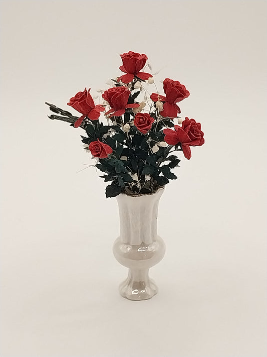 Flower Arrangement In Stapleton Vase, Red Roses