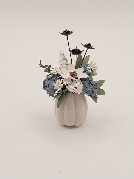 Flower Arrangement In Vase, Poinsettia & Hydrangea