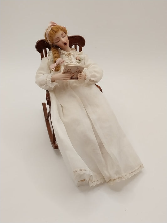 Porcelain Lady Doll Yawning