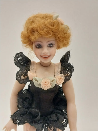 Lady Of The Night Doll With Painted Stockings