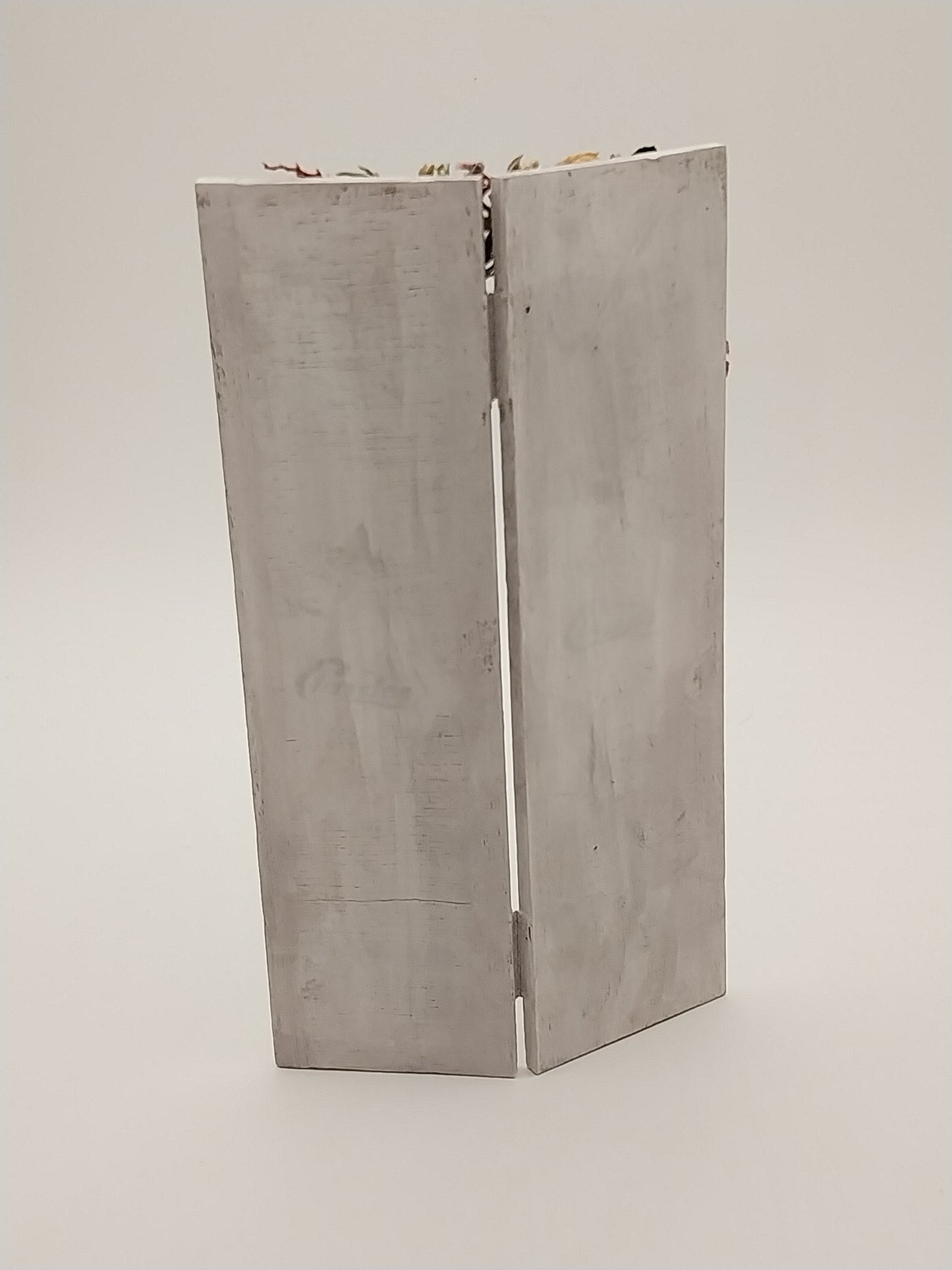 White Shabby Chic Shutter Screen With Florals & Grape Vine