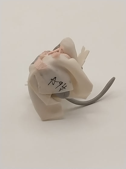 Tiny Angel Mouse Figurine, Signed