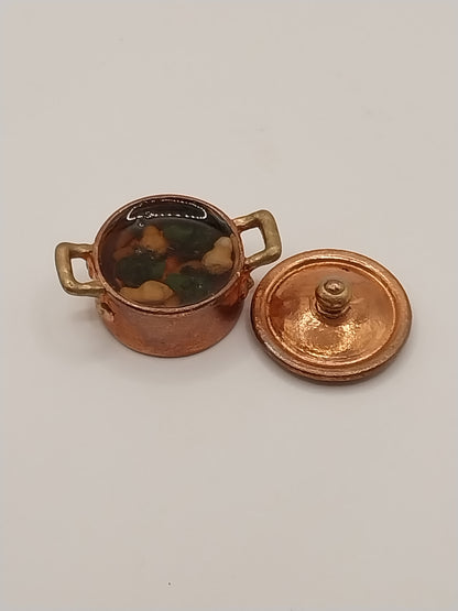 Copper Pot With Lid, Cooking Broccoli & Cauliflower