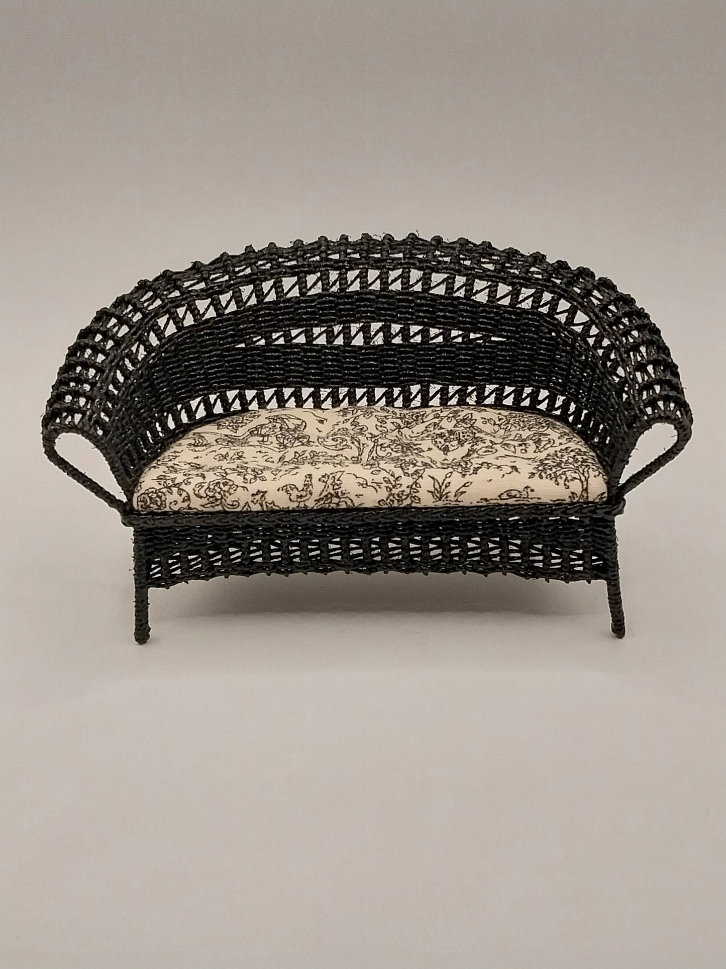 Black Wicker Patio Set, 3pc