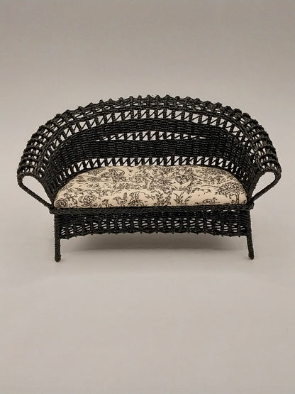 Black Wicker Patio Set, 3pc