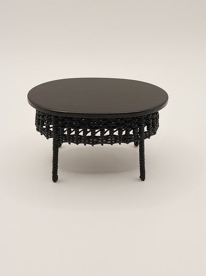 Black Wicker Patio Set, 3pc