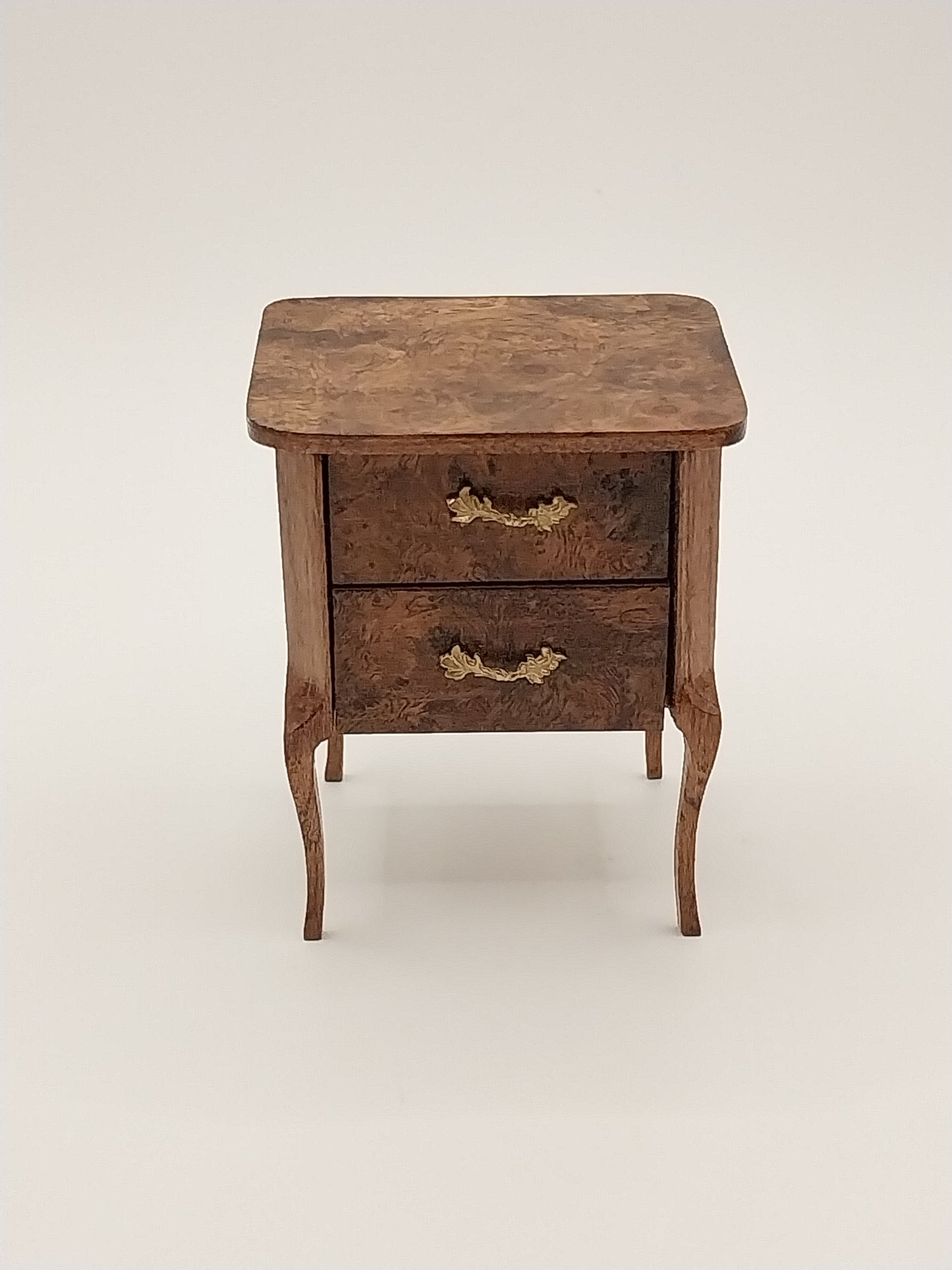 Night Stand With Burl Wood, Cherry