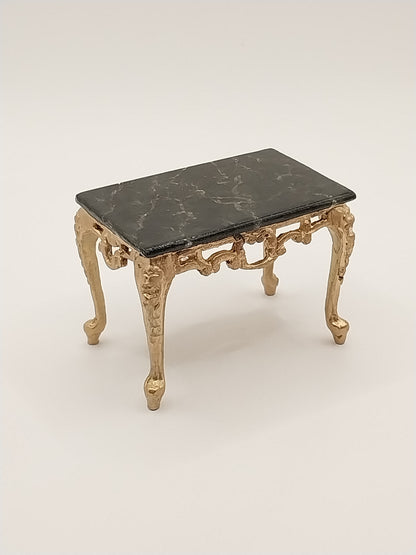 Fancy Coffee Table With Marble Top, Gold