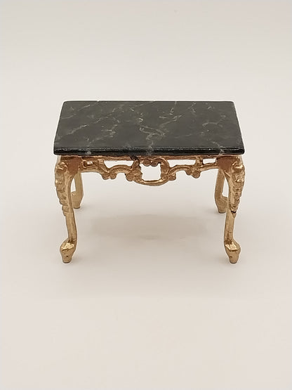 Fancy Coffee Table With Marble Top, Gold