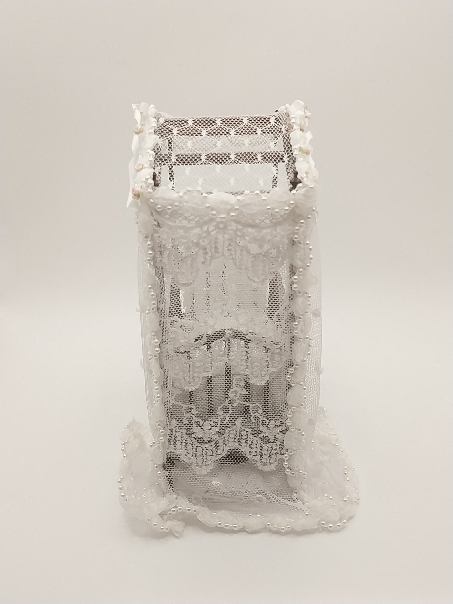 Canopy Crib, Mahogany, Dressed