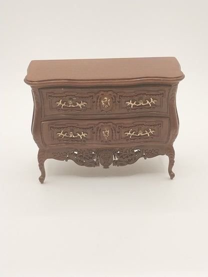 CBB1209, Rosamonde Bombe Chest, Walnut & Gold