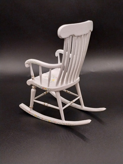 CBB1210, Sweet Times Rocking Chair, White, Handpainted