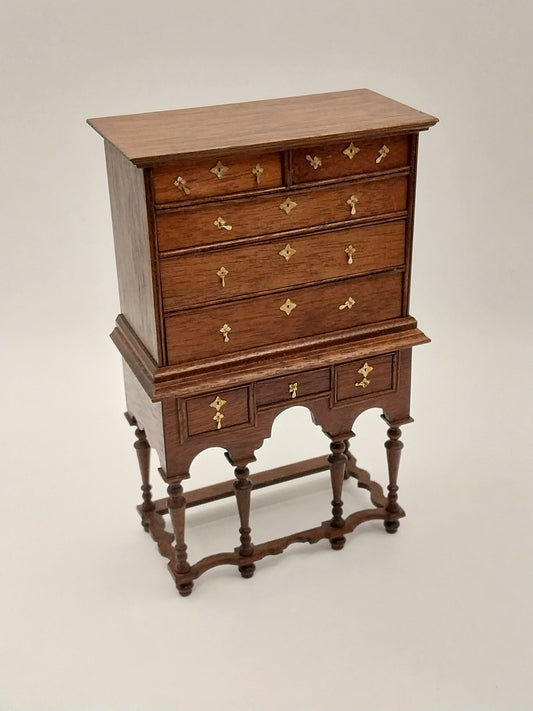 Jacobean Chest On Stand, Walnut