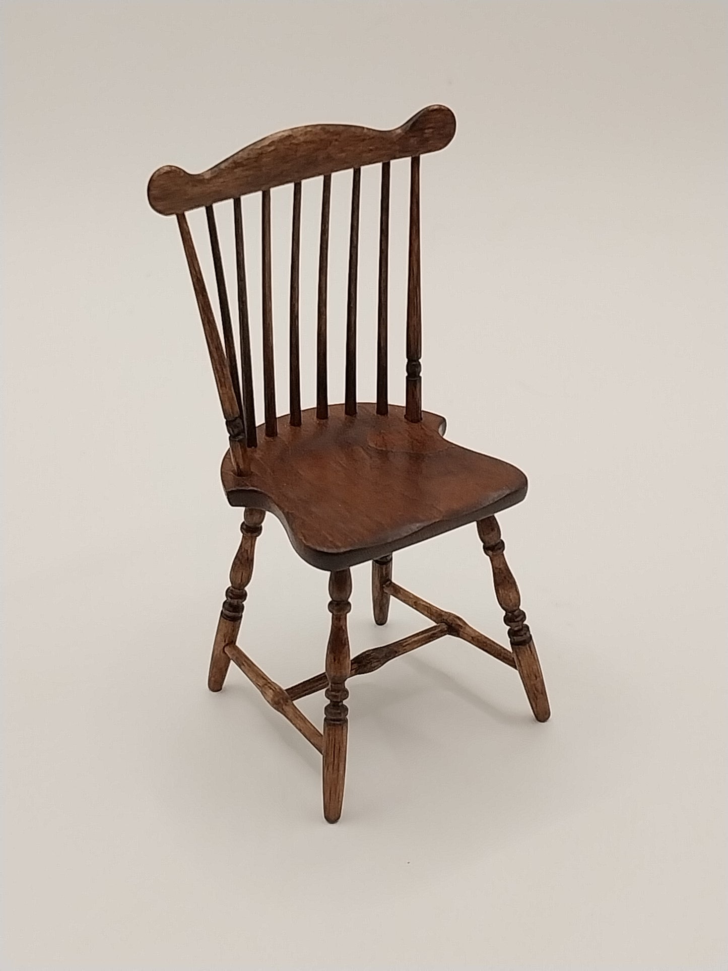 Set of 4 Windsor Chairs, Walnut, Handmade