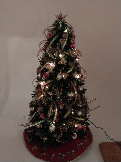 Christmas Tree With Skirt, One Of A Kind