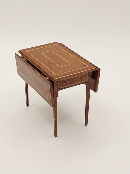 Inlay Pembroke Dropleaf Table, Burlwood, A