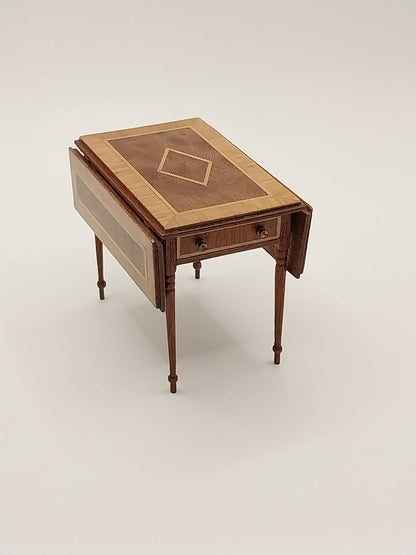 Inlay Pembroke Dropleaf Table, Burlwood, B