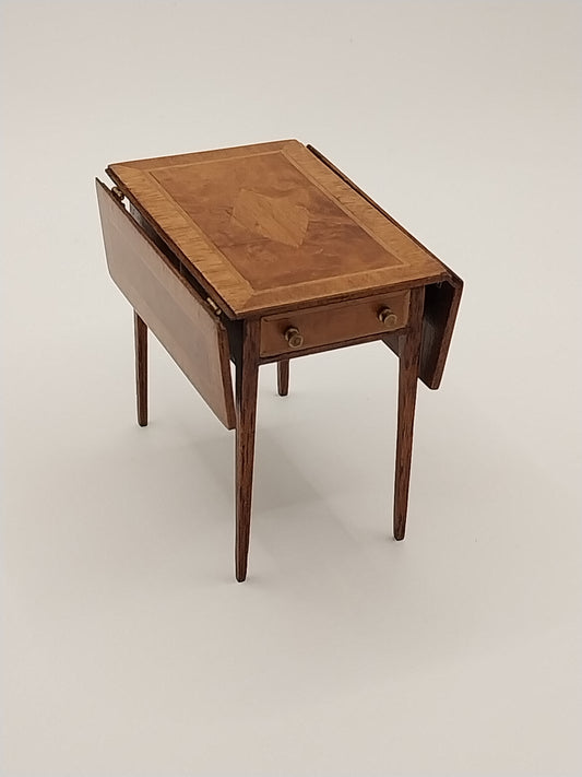 Inlay Pembroke Dropleaf Table, Burlwood, C