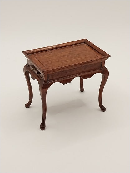 Queen Anne Tea Table, Inlaid Mahogany