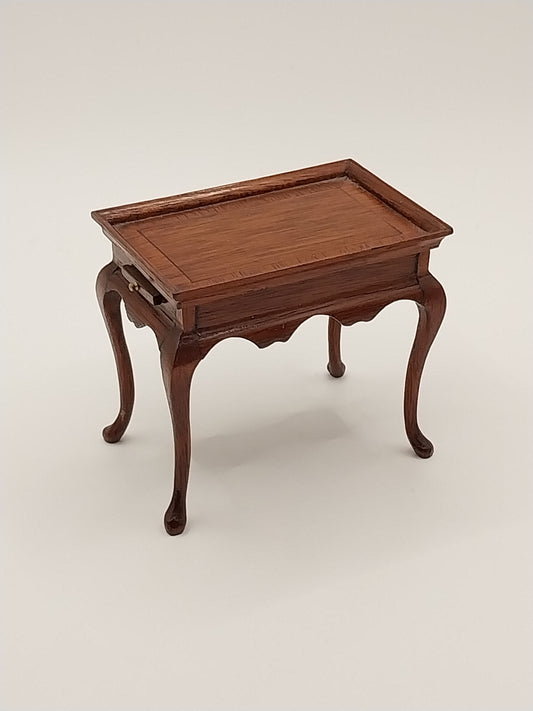 Queen Anne Tea Table, Inlaid Mahogany