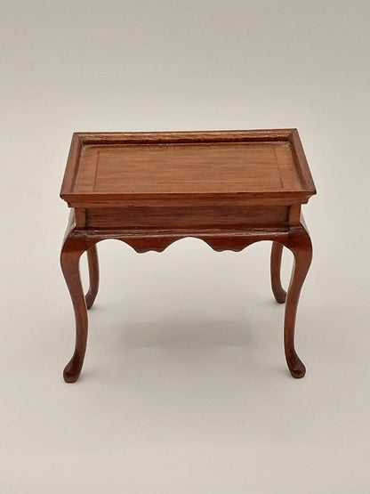 Queen Anne Tea Table, Inlaid Mahogany