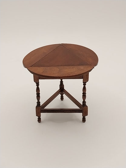 Triangle Drop Leaf Table, Mahogany