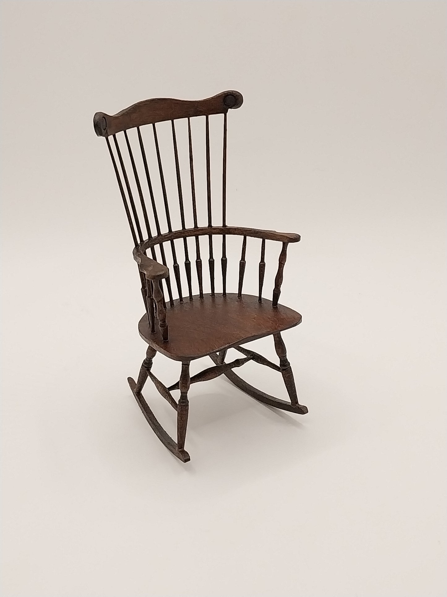Double Comb Back Rocking Chair, Walnut