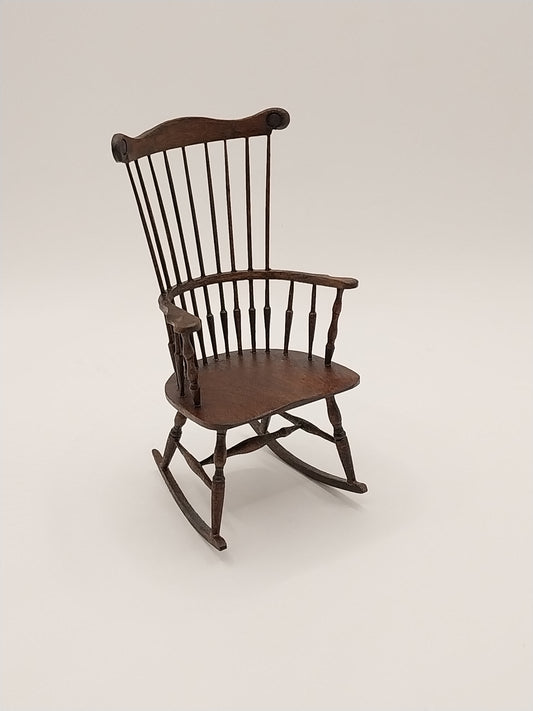 Double Comb Back Rocking Chair, Walnut